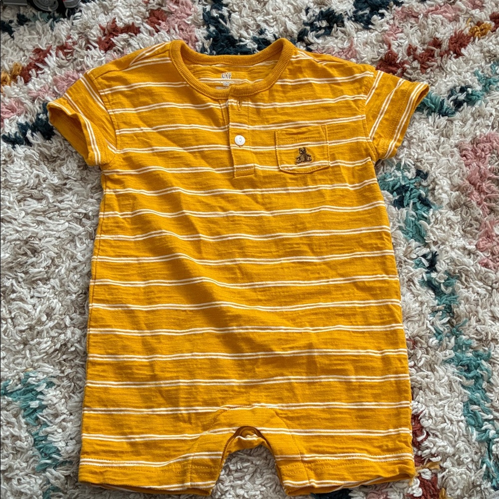 GAP Yellow Striped Kids One Piece